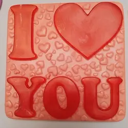 صابون قلب آی لاو یو معطر و تزیینی (مناسب هدیه ولنتاین،تزیین جهیزیه،تزیین جعبه هدیه و...)75گرم