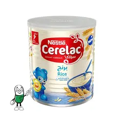 سرلاک برنج به همراه شیر نستله مناسب کودکان از پایان ۶ ماهگی ۴۰۰ گرم