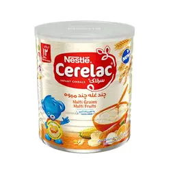 سرلاک چندغله چندمیوه به همراه شیر نستله از 12 ماهگی 400 گرم