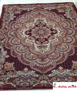 روفرشی یزدی مخمل ابریشم شرکت اقبال رنگ زرشکی کد 460