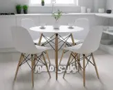 میز و صندلی ناهارخوری چهار نفره؛ مدل مایا فایبرگلاس پایه ایفلی