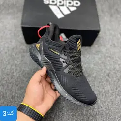 کفش/کتونی "ادیداس آلفا بونس 2021 مردانه زرد طوسی Adidas AlphaBounce"