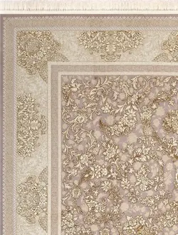 فرش نازنین نقره ای 1200 شانه برجسته