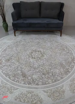 فرش نازنین نقره ای 1200 شانه برجسته