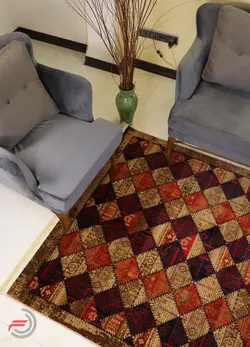 گلیم فرش عشایری کد 8000 بژ