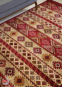 گلیم فرش عشایری کد 8001 لاکی