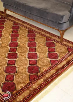 گلیم فرش عشایری کد 8003 بژ