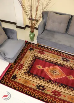 گلیم فرش عشایری کد 8006 لاکی