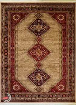 گلیم فرش عشایری کد 8010 بژ