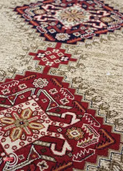 گلیم فرش عشایری کد 8010 بژ