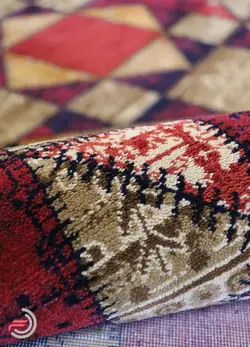 گلیم فرش عشایری کد 8011 بژ