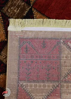 گلیم فرش عشایری کد 8011 بژ