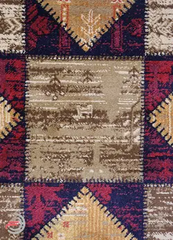 گلیم فرش عشایری کد 8011 بژ