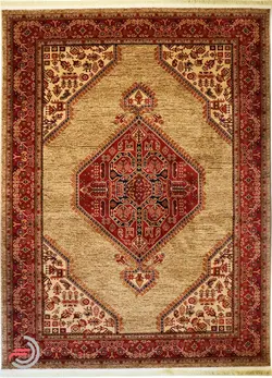 گلیم فرش عشایری کد 8014 بژ