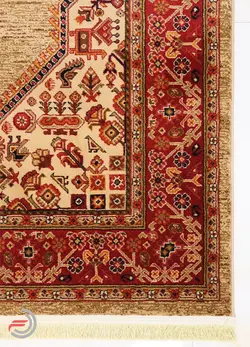 گلیم فرش عشایری کد 8014 بژ