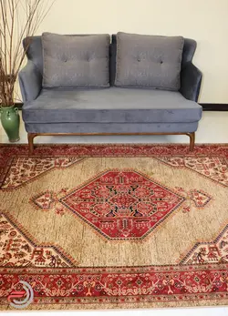 گلیم فرش عشایری کد 8014 بژ