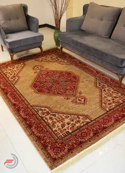 گلیم فرش عشایری کد 8014 بژ