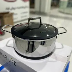 قابلمه استیل نچسب (کف لیزری) nomer سایز 28 h2 ضمانت اصالت کالا و ارسال فوری و رایگان /گارانتی 36 ماهه مارکو تجارت