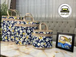 ساک فلاکسی 3 تکه گل زمینه رنگی