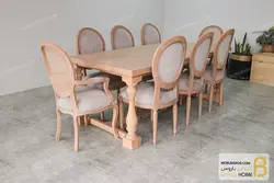 میز ناهار خوری و غذا خوری ۴ نفره الی ۸ نفره کلاسیک راشل کد ۷