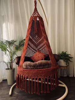 تاب ریلکسی و صندلی تابی مکرومه بافی کد 2