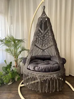 تاب ریلکسی و صندلی تابی مکرومه بافی کد 3