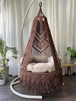 تاب ریلکسی و صندلی تابی مکرومه بافی کد 6