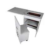 میز چرخ خیاطی مدل آسانسوری MDF-SM22 به همراه صندلی