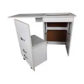 میز چرخ خیاطی مدل آسانسوری MDF-SM22 به همراه صندلی