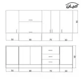 کابینت آشپزخانه مدل FH CG12 مجموعه 8عددی