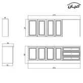 کابینت آشپزخانه مدل FH C M19 مجموعه 8 عددی