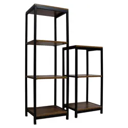 کتابخانه مدل چوبی فلزی IKE432 مجموعه 2 عددی
