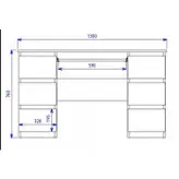 میز کامپیوتر مدل 4697