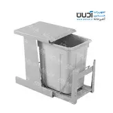 سطل زباله ریلی آدلان مدل زانکو - تک مخزنه ریل کف 40 لیتری - قابلیت نصب به درب
