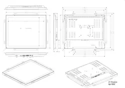 مانیتور صنعتی لمسی خازنی 19 اینچ مربع it-touch | itpr1902