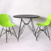 صندلی غذاخوری پایه عنکبوتی طرح اسپایدر فایبرگلاس نشکن شرکتی و میز پایه فلزی