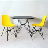 صندلی غذاخوری پایه عنکبوتی طرح اسپایدر فایبرگلاس نشکن شرکتی و میز پایه فلزی