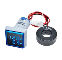 ولت متر،آمپرمتر AC چراغ سيگنالي (آبي)