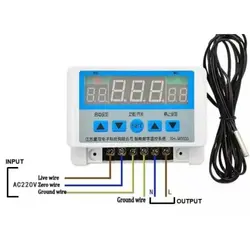 ترموستات دیجیتال و تایمر 12VDC مدل XH-W3103