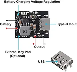 ماژول شارژر و بوستر TYPE-C