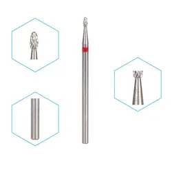 سر سوهان الماسه توپی ویلسون | WILSONSmall Flame Shape Tungsten Carbide Burs Nail Drill Bit