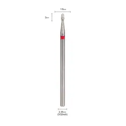 سر سوهان الماسه توپی ویلسون | WILSONSmall Flame Shape Tungsten Carbide Burs Nail Drill Bit