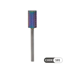 سر سوهان الماسه روکش کروم مدل هفت رنگ شماره 101Multi Color Carbide Nail Drill Bit #101