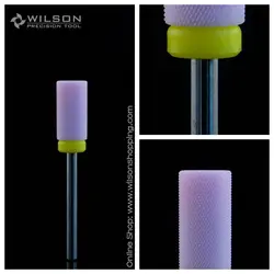 سر سوهان سرامیکی استوانه ای ویلسون | WILSON شماره 612084Pink Ceramic Nail Drill Bit Large Barrel Bit XF 612084