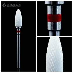 سر سوهان سرامیکی کاجی بزرگ ویلسون | WILSON شماره 6400701Bullet Shape Extra Fine White Ceramic 6400701
