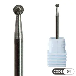سرسوهان مانیکور روسی سر گرد کد 04Diamond Burs Nail Drill Bit Code 04