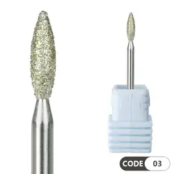 سرسوهان مانیکور روسی مخروطی کد 03Diamond Burs Nail Drill Bit Code 03