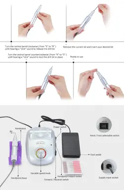 سوهان برقي ناخن 30000RPM نيل مستر | NAIL MASTERNail Master 30000RPM Electric Nail Manicure Drill