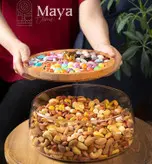 ظرف آجیل خوری درب چوبی مایا هوم