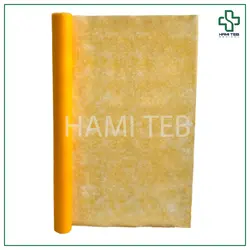 رول ملحفه یکبار مصرف زرد پرتقالی عرض 60 سانت 17 گرم